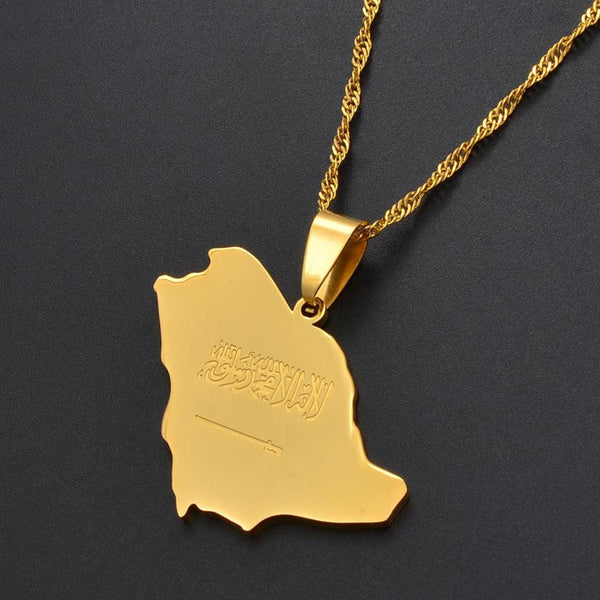 Saudi Arabia Map Necklace
