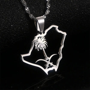 Saudi Arabia Map Necklace