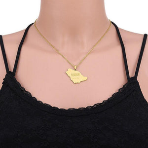 Saudi Arabia Map Necklace