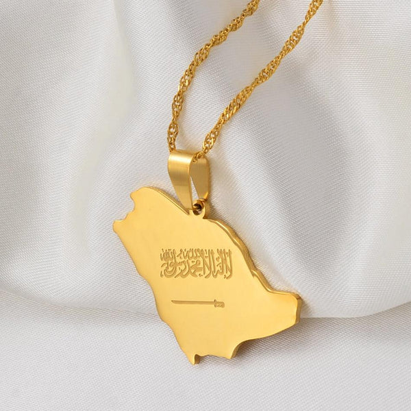 Saudi Arabia Map Necklace