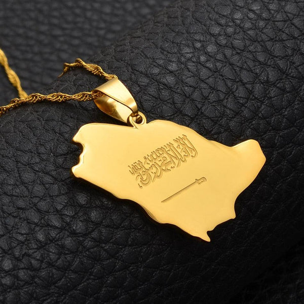 Saudi Arabia Map Necklace