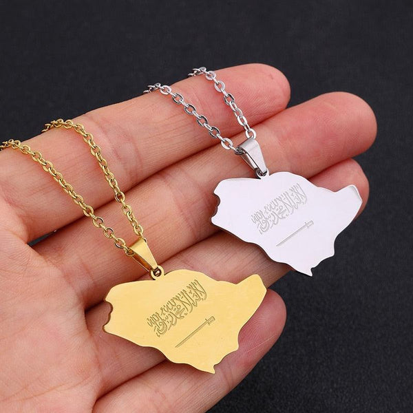 Saudi Arabia Map Necklace