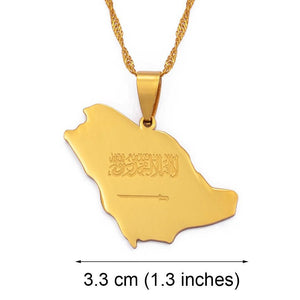 Saudi Arabia Map Necklace