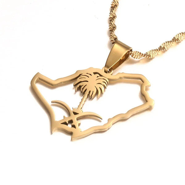 Saudi Arabia Map Necklace