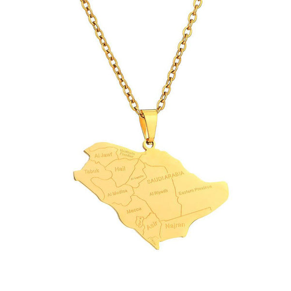 Saudi Arabia Map Necklace