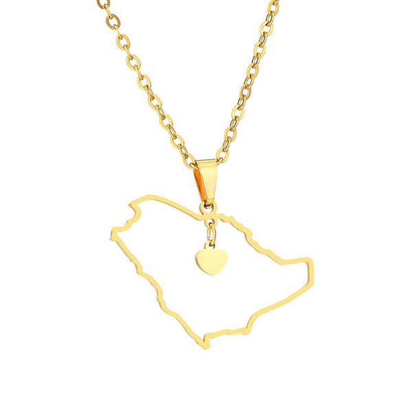 Saudi Arabia Map Necklace