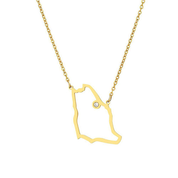 Saudi Arabia Map Necklace