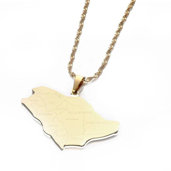 Saudi Arabia Map Necklace