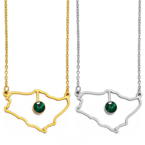 Saudi Arabia Map Necklace