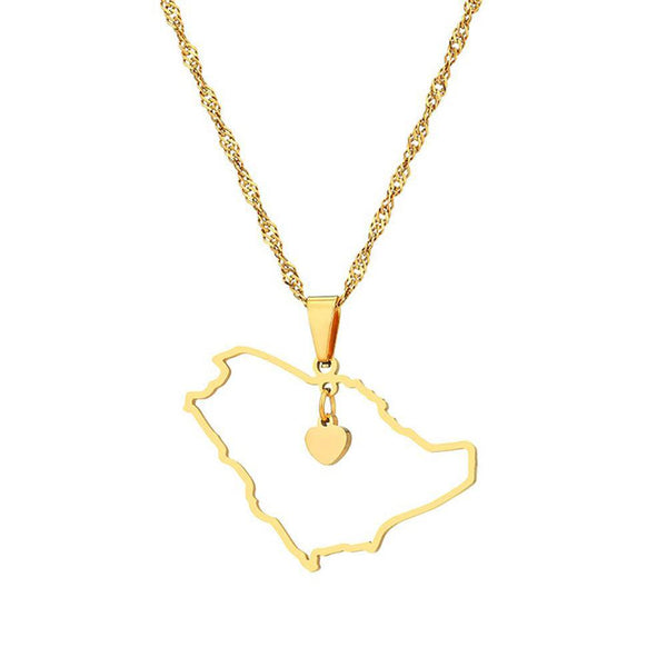 Saudi Arabia Map Necklace