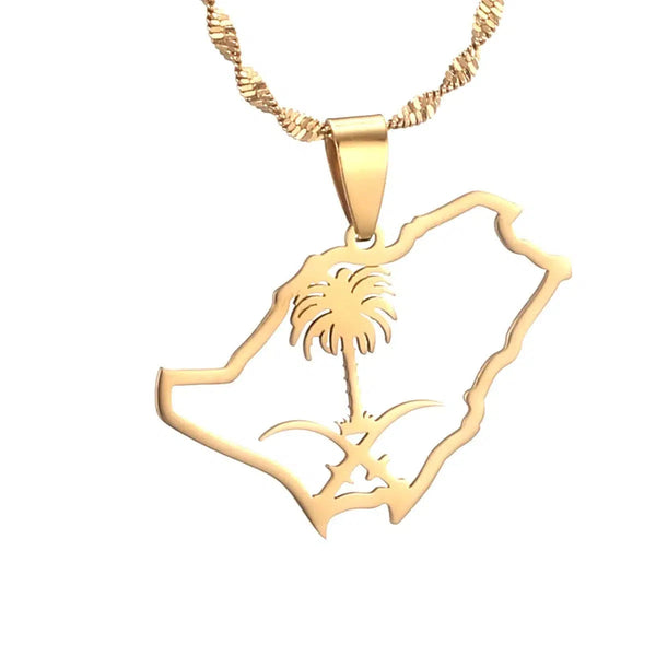 Saudi Arabia Map Necklace