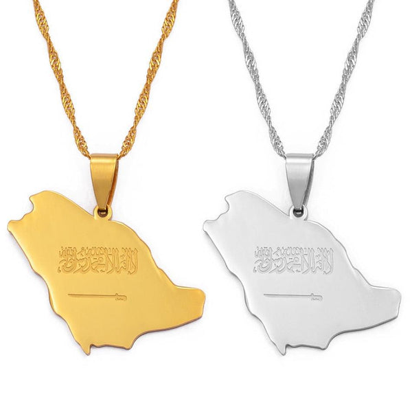 Saudi Arabia Map Necklace