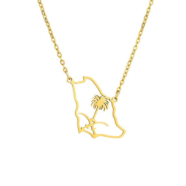 Saudi Arabia Map Necklace