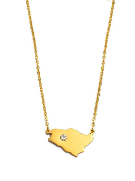 Saudi Arabia Map Necklace