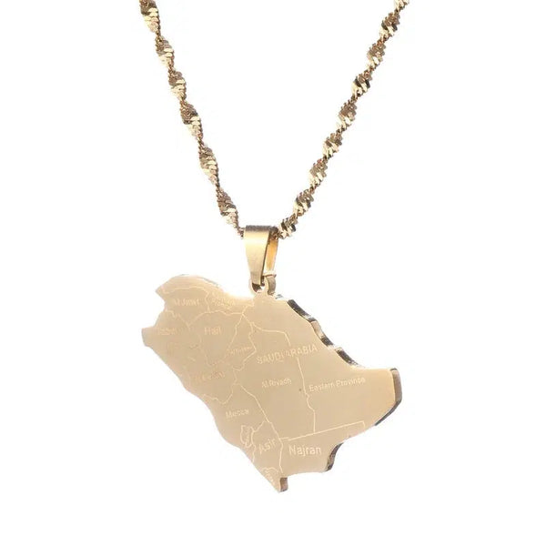 Saudi Arabia Map Necklace