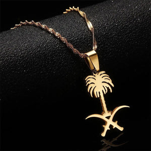 Saudi Arabia Symbol Pendant Necklace