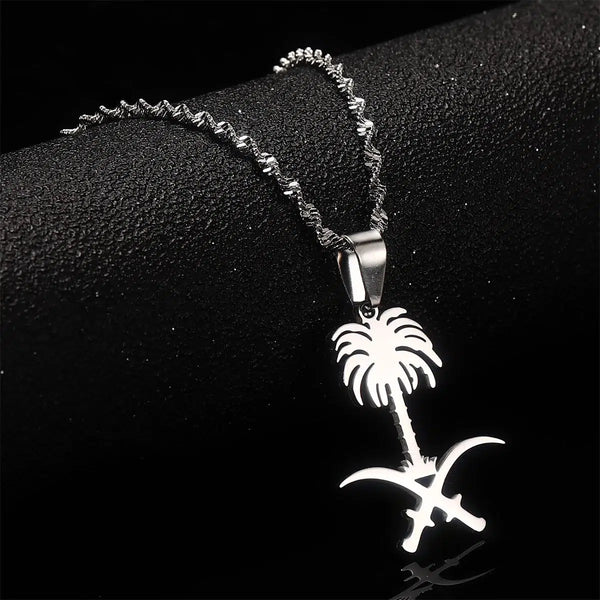 Saudi Arabia Symbol Pendant Necklace