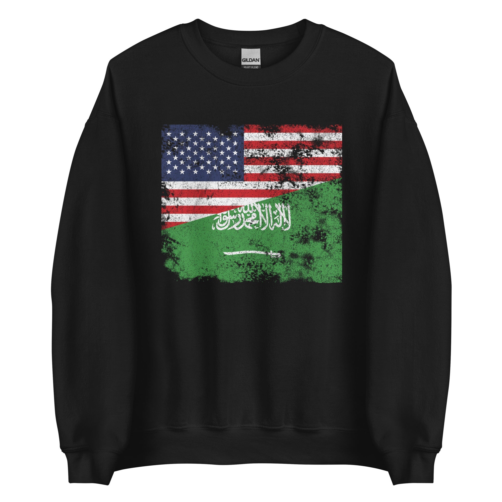 Saudi Arabia USA Flag Sweatshirt