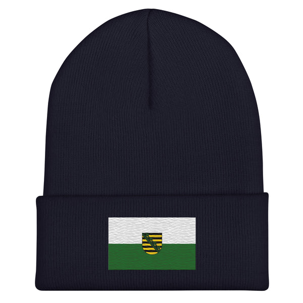 Saxony State Flag Beanie - Embroidered Winter Hat