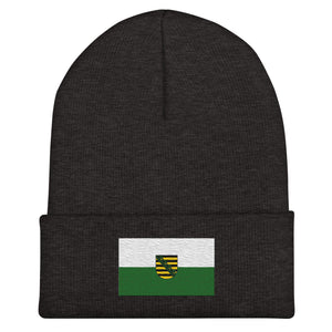 Saxony State Flag Beanie - Embroidered Winter Hat