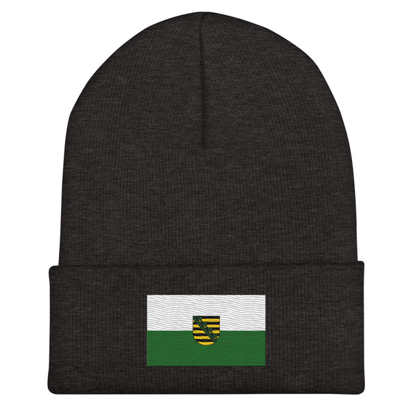 Saxony State Flag Beanie - Embroidered Winter Hat