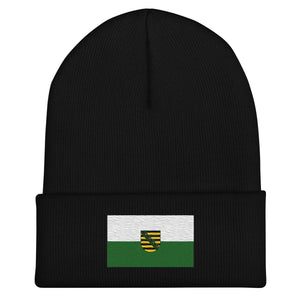 Saxony State Flag Beanie - Embroidered Winter Hat