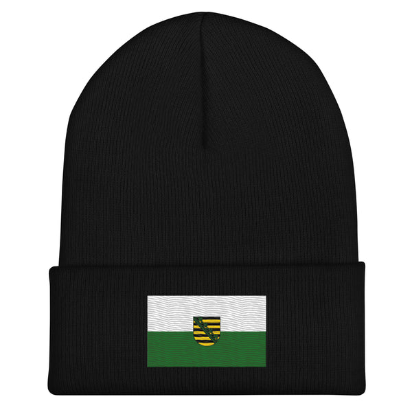 Saxony State Flag Beanie - Embroidered Winter Hat