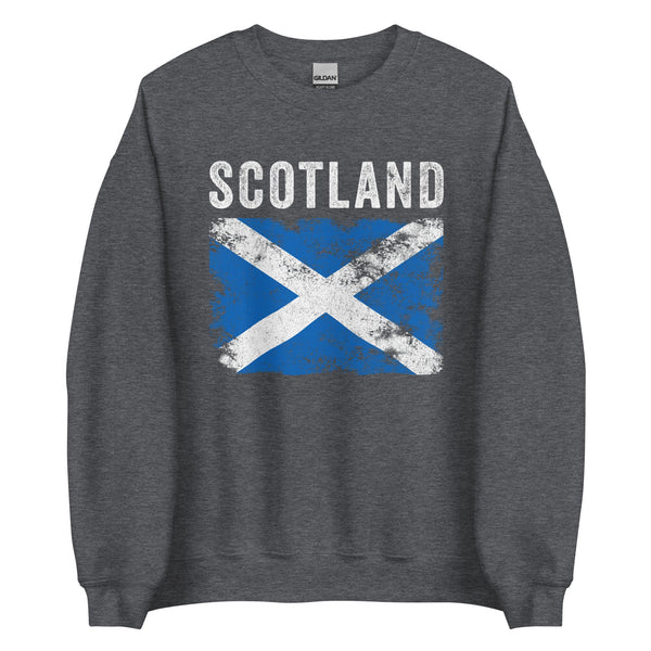 Scotland Flag Distressed - Scottish Flag Sweatshirt