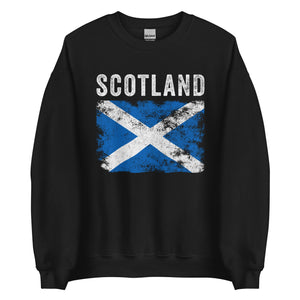 Scotland Flag Distressed - Scottish Flag Sweatshirt