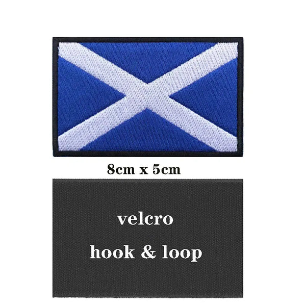 Scotland Flag Patch - Iron On/Hook & Loop Patch