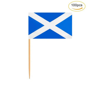 Scotland Flag Toothpicks - Cupcake Toppers (100Pcs)