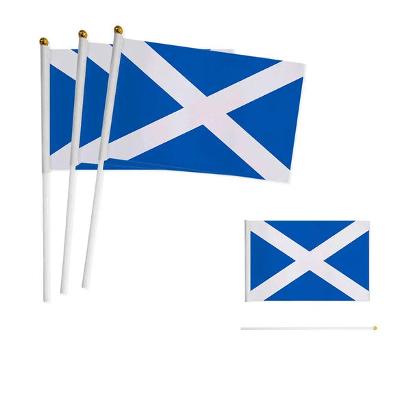 Scotland Flag on Stick - Small Handheld Flag (50/100Pcs)