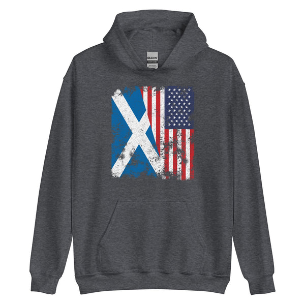 Scotland USA Flag - Half American Hoodie