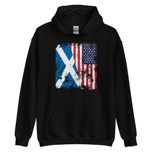 Scotland USA Flag - Half American Hoodie