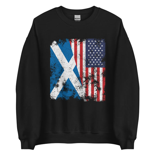 Scotland USA Flag - Half American Sweatshirt