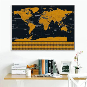 Scratch Off World Map - Travel Map with Flags
