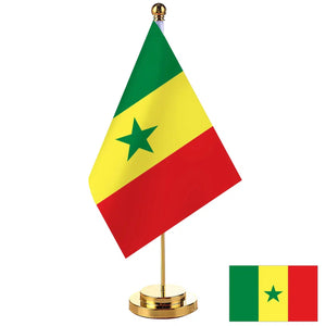 Senegal Desk Flag - Small Office Table Flag