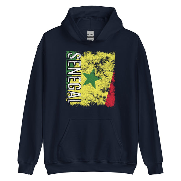 Senegal Flag - Distressed Flag Hoodie