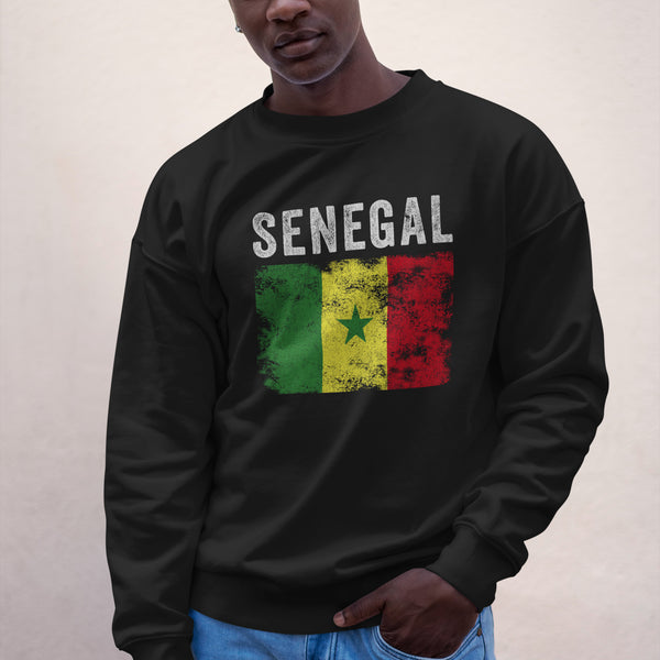 Senegal Flag Distressed Senegalese Flag Sweatshirt