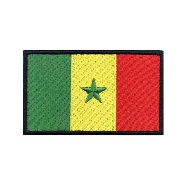 Senegal Flag Patch - Iron On/Hook & Loop Patch