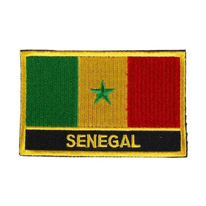 Miếng dán cờ Senegal - May trên/Ủi trên miếng vá