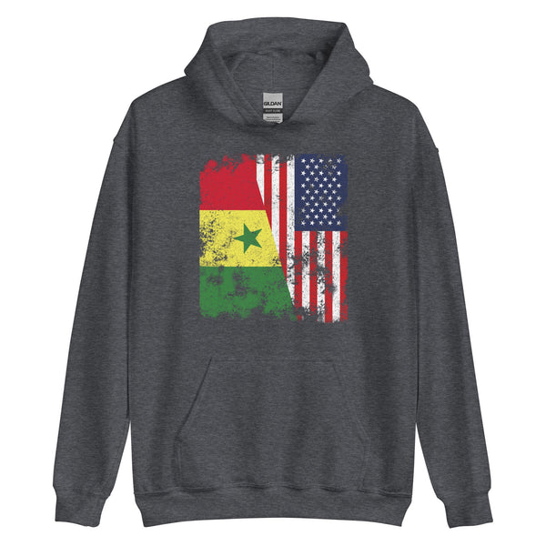 Senegal USA Flag - Half American Hoodie