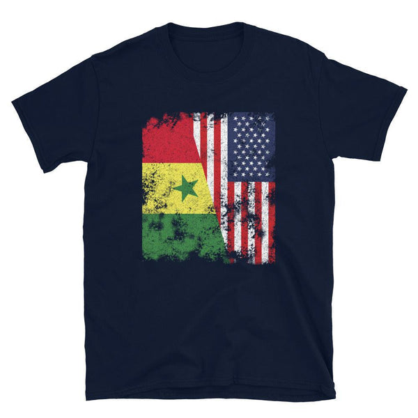 Senegal USA Flag - Half American T-Shirt