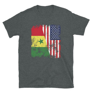 Senegal USA Flag - Half American T-Shirt