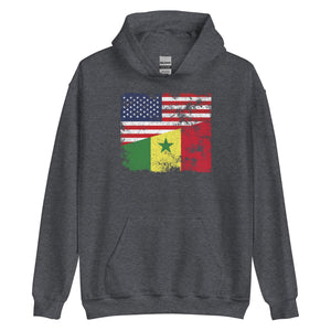 Senegal USA Flag Hoodie