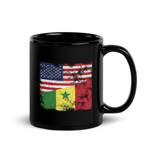 Senegal USA Flag Mug