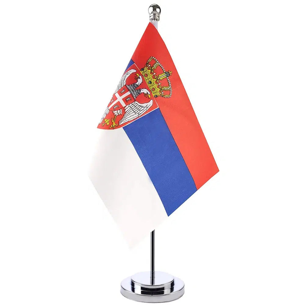 Serbia Desk Flag - Small Office Table Flag