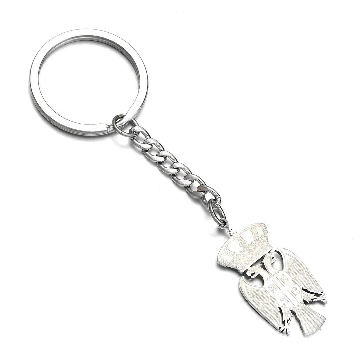 Serbia Eagle Keychain