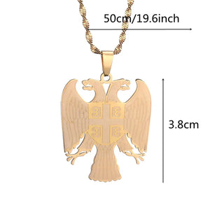 Serbia Eagle Pendant Necklace