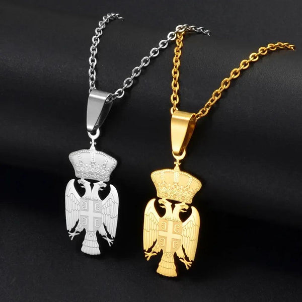 Serbia Eagle Pendant Necklace